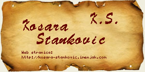 Kosara Stanković vizit kartica